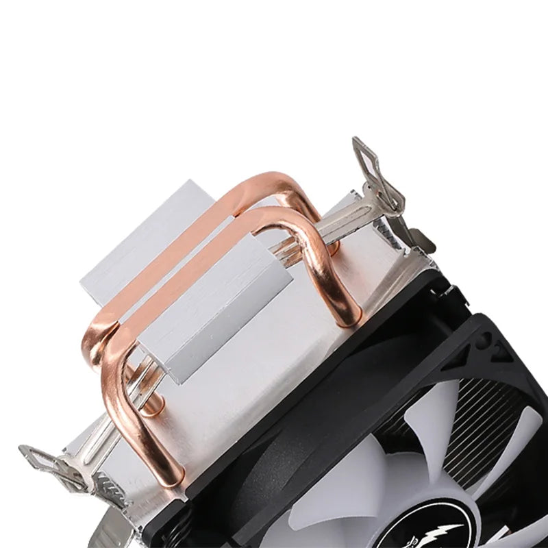 QiuzAim 2 Heatpipes Aluminum Copper AM4 1700 Cpu Cooler 1200 Radiator RGB Tower 115x Heatsink For PC Deskop AM5 1150 i3 i5 i7