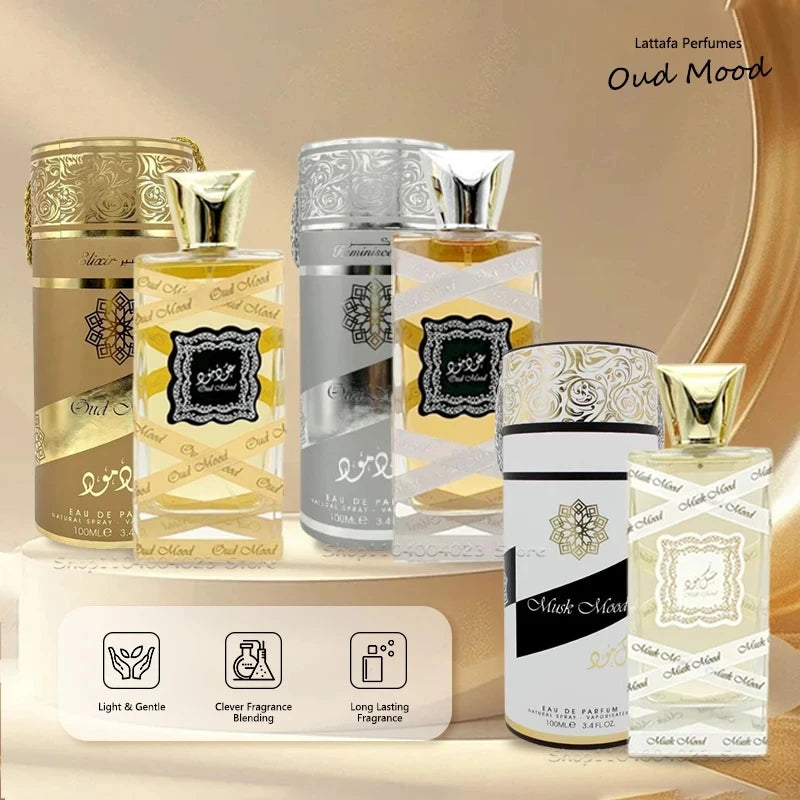 Perfume Oud Mood An Elegant Oriental Eau de Parfum Spray Original Arabic Perfume, Long-Lasting Pheromones Perfume 100ml