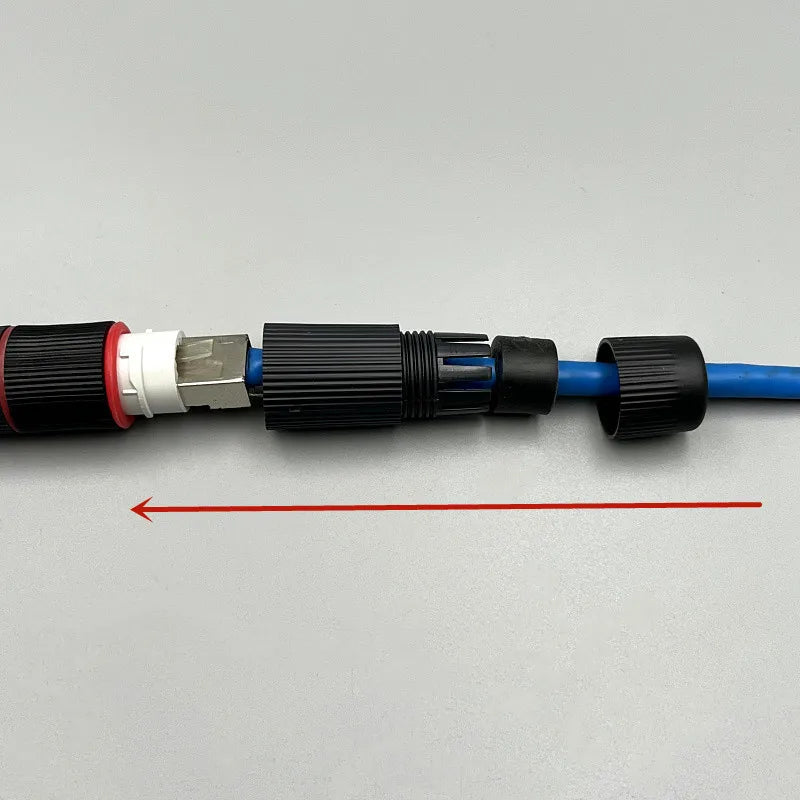 RJ45 Connector Outdoor Waterproof Female To Female Port Network LAN Splitter Transfer Head Adapter Coupler CAT5e CAT6