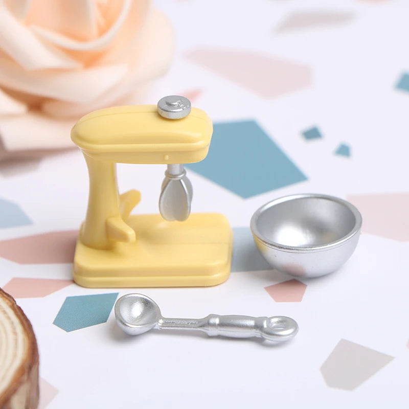 1/12 Miniature Doll House Simulation Mini Mixer Miniature Toy Model Kitchen Appliance Decoration