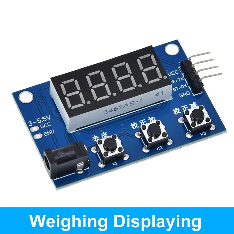 TZT Load Cell 1KG 5KG 10KG 20KG HX711 AD Module Weight Sensor Electronic Scale Aluminum Alloy Weighing Pressure Sensor