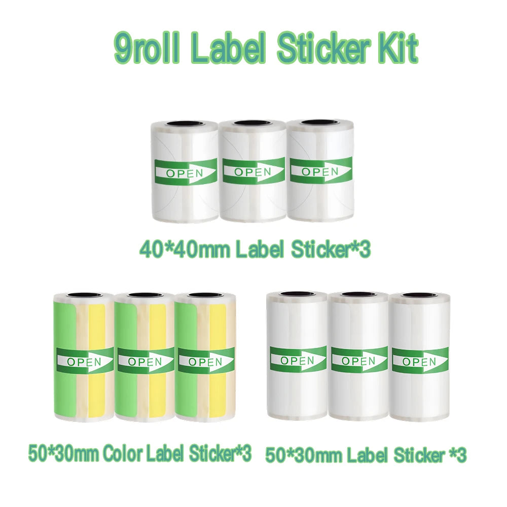 New D5 Label Printer Inkless Thermal Label Maker 12-57mm Paper Adjustable Sticker Pocket Mini Printer for photo