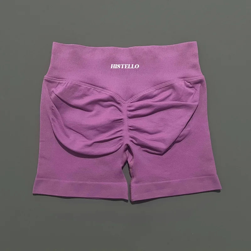 HISTELLO Impact Shorts Df Substitute High Waist Women Yoga Workout Shorts Seamless Leggings Stretch Fitness Gym Running Shorts