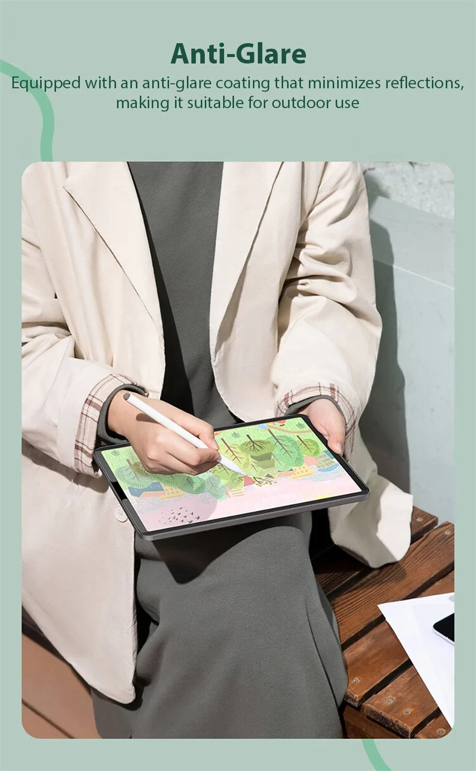 Magnetic Paper Film For Ipad Air 11 M3 M2 5 4 3 2 A16 10 9 10th 9th Generation Pro 13 M4 11th 12.9 Mini 6 7 A17 Screen Protector