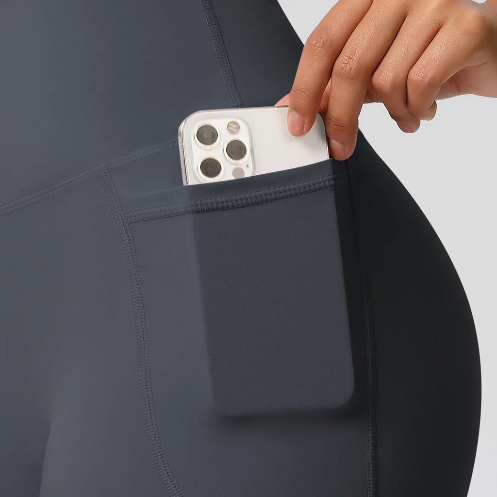 Women Sports Short With PocketedYoga Legging Shorts Squat Proof High Waist Fitness Tight Shorts Quick Drying Cycling Workout Gym