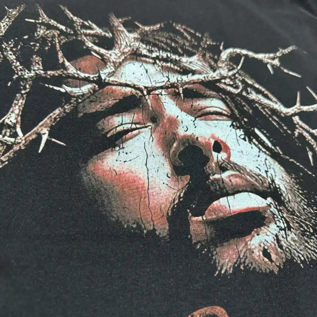 Mens Clothing vintage distressed washed T shirt men's and women's printed loose short sleeve T-shirt Ropa hombre