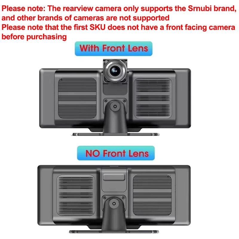 Srnubi 10.26" Dash Cam Rearview Carplay Android Auto 4K DVR Navigation Player Dual Len Recorder Dashboard WIFI BT