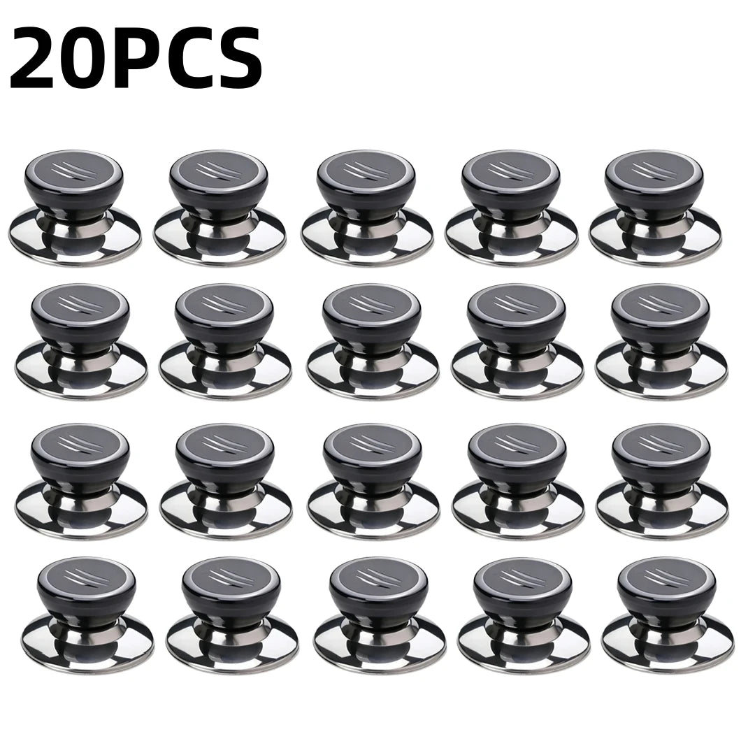 Black Anti-Scalding Pot Lid Knob Replaceable Universal Pot Lid Handle Pot Lid Head Kitchen Accessories Handle Pot Cap Pot Handle