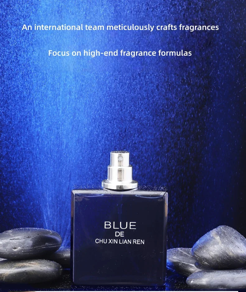 Blue Men's Perfume Woody Floral Lasting Fragrance Eau De Parfum Classic Homme Parfums Flirting Pheromone Cologne Gentlemen Spray