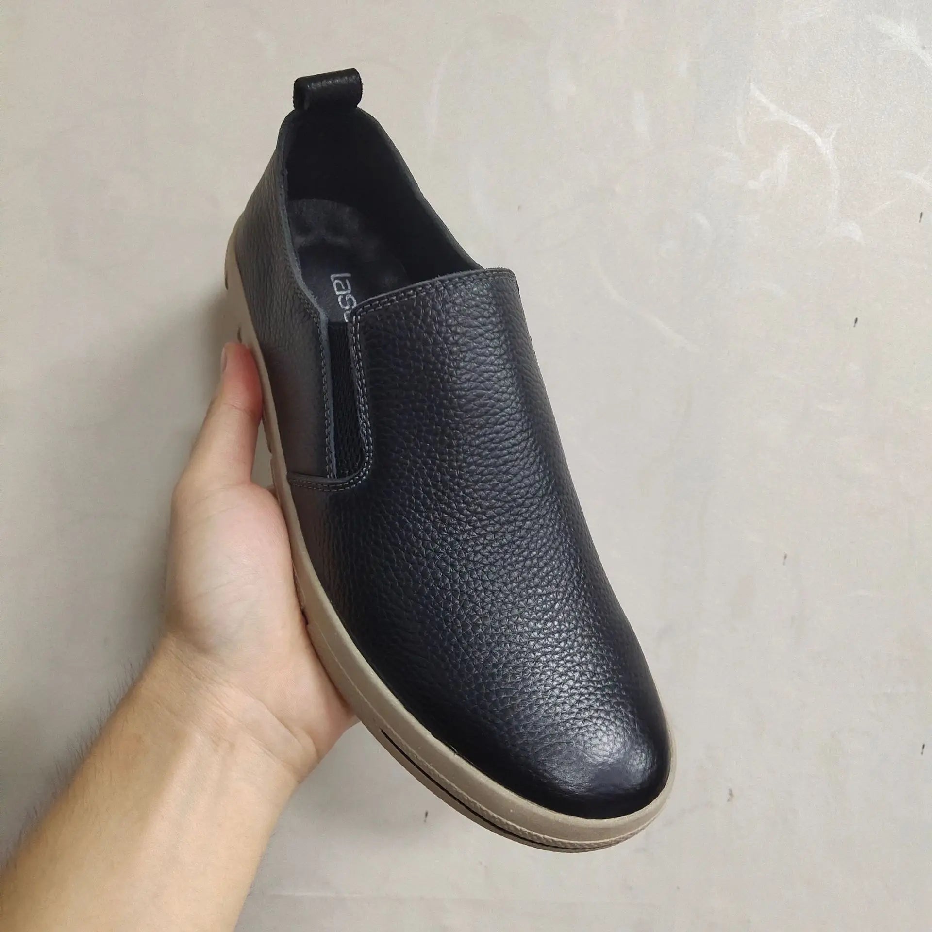 2025 Shoes Man 100% Genuine Leather Man Flat Shoes Casual Loafers Slip On Flats Shoes Moccasins Man Driving Shoes