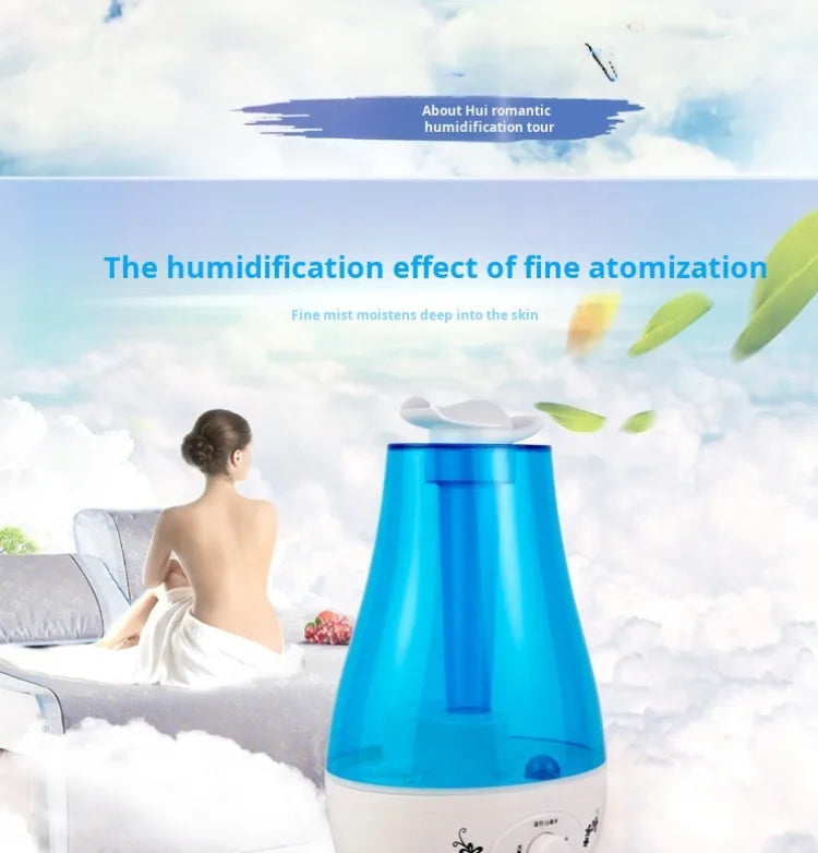 Household bedroom humidifier double spray large mist volume atomizing moisturizing Diffuser Ultrasonic Mini Aroma Air Purifier