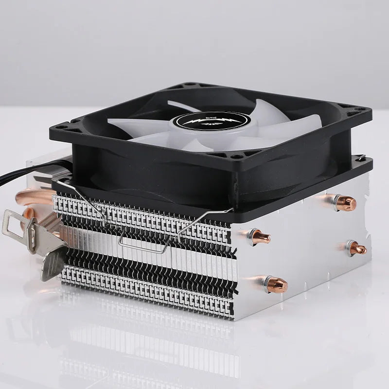 QiuzAim 2 Heatpipes Aluminum Copper AM4 1700 Cpu Cooler 1200 Radiator RGB Tower 115x Heatsink For PC Deskop AM5 1150 i3 i5 i7