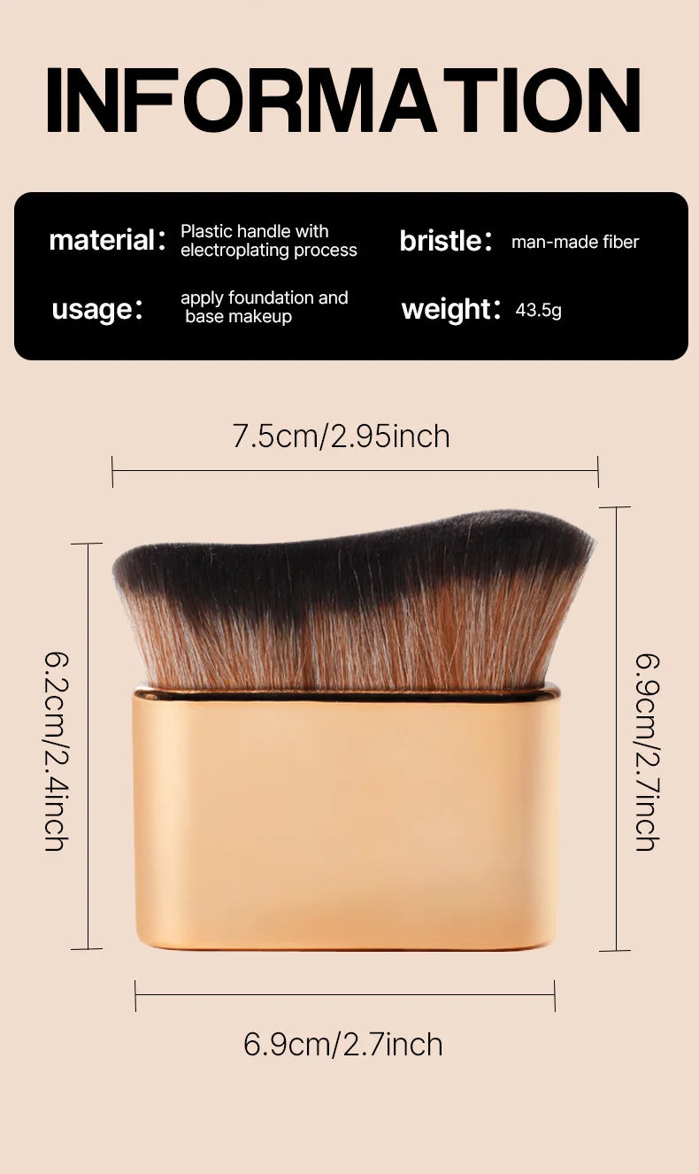 Makeup Brush for Contouring Tanning Liquid Foundation Cream Blush Soft Bristle Multi-purpose Makeup Tool for Days