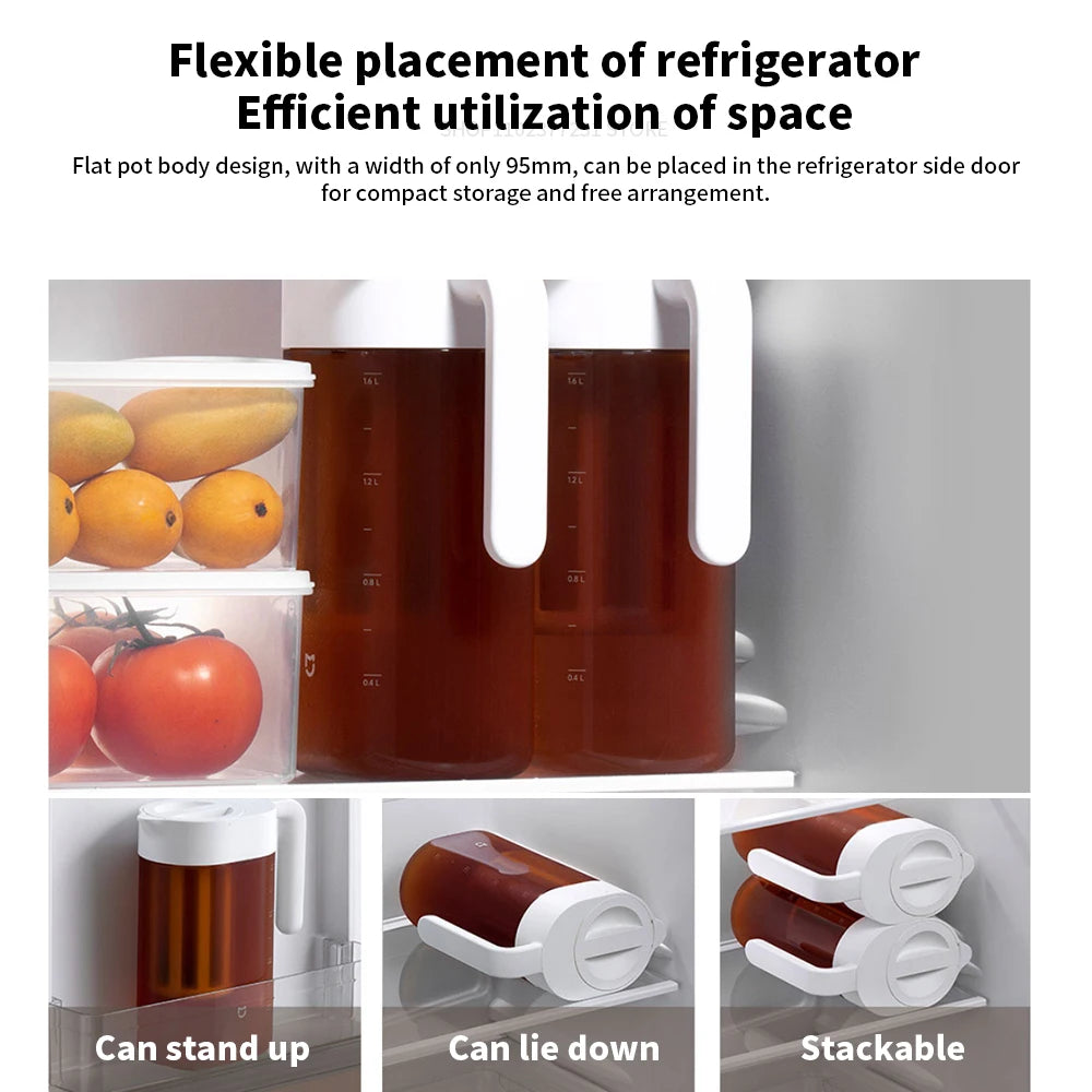 Original New Xiaomi MIJIA Cold Water Pot 1.6L Large Capacity Household Cold Water Pot Coffee Pot Tea Pot Ice Extraction Pot