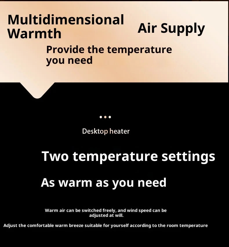 Household heater Desktop heater Desktop Electric Heater  High power office student dormitory electric heater Warm Air Blower