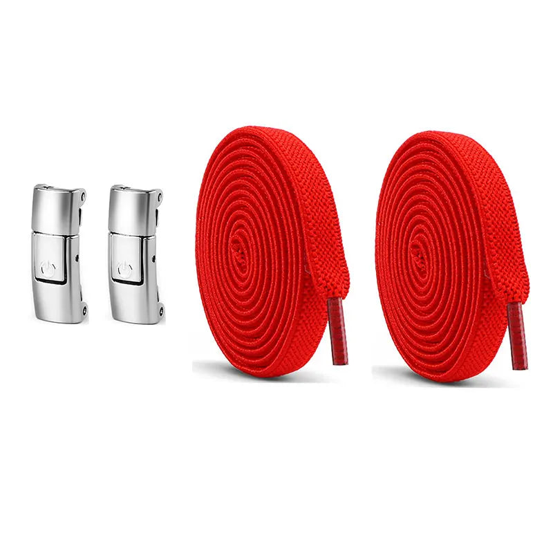 No Tie Shoe Laces Press Lock Shoelaces Without Ties Elastic Laces Locking Without Detachment 8mm Widened Flat Shoelace for Shoes