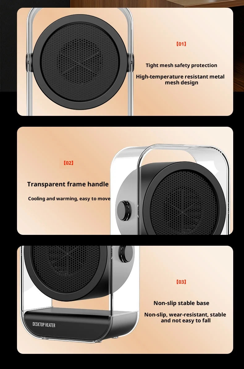 Household heater Desktop heater Desktop Electric Heater  High power office student dormitory electric heater Warm Air Blower