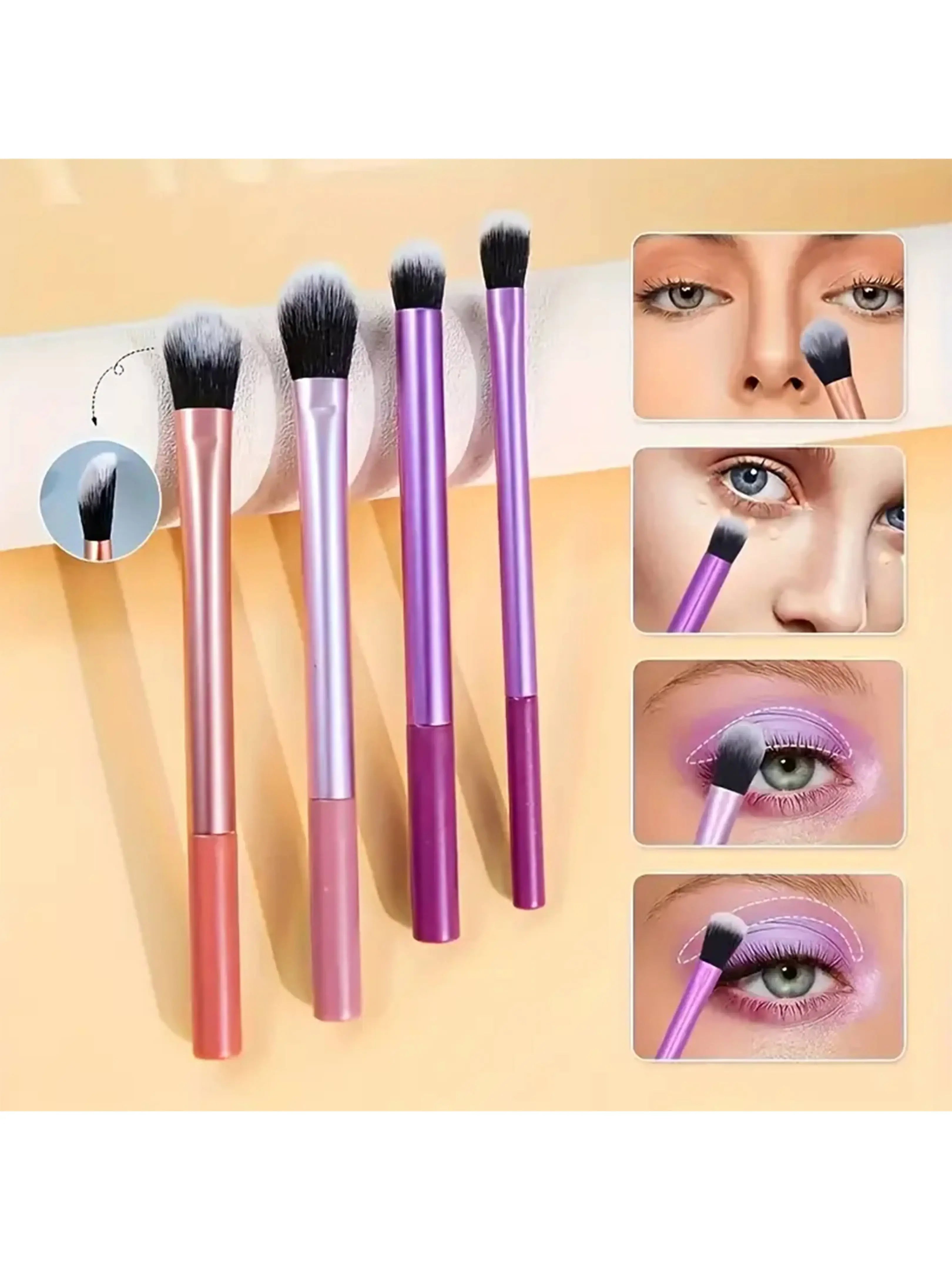 New Soft Synthetic Hair 8-Piece Makeup Brush Set for Foundation Concealer Eye Shadow Blending