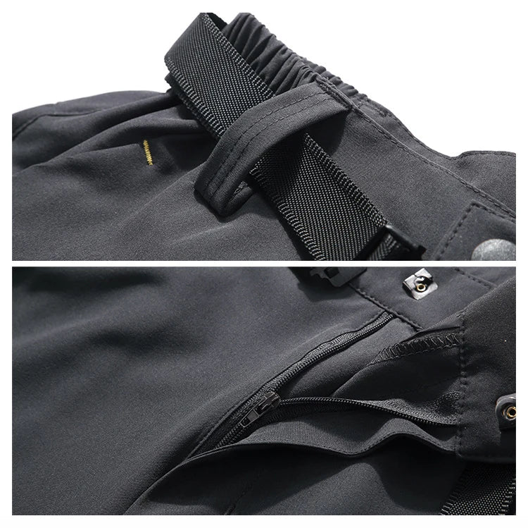 TRVLWEGO Men's Camping Hiking Pants Trekking High Stretch Summer Thin Waterproof Quick Dry UV-Proof Outdoor Travel Trousers