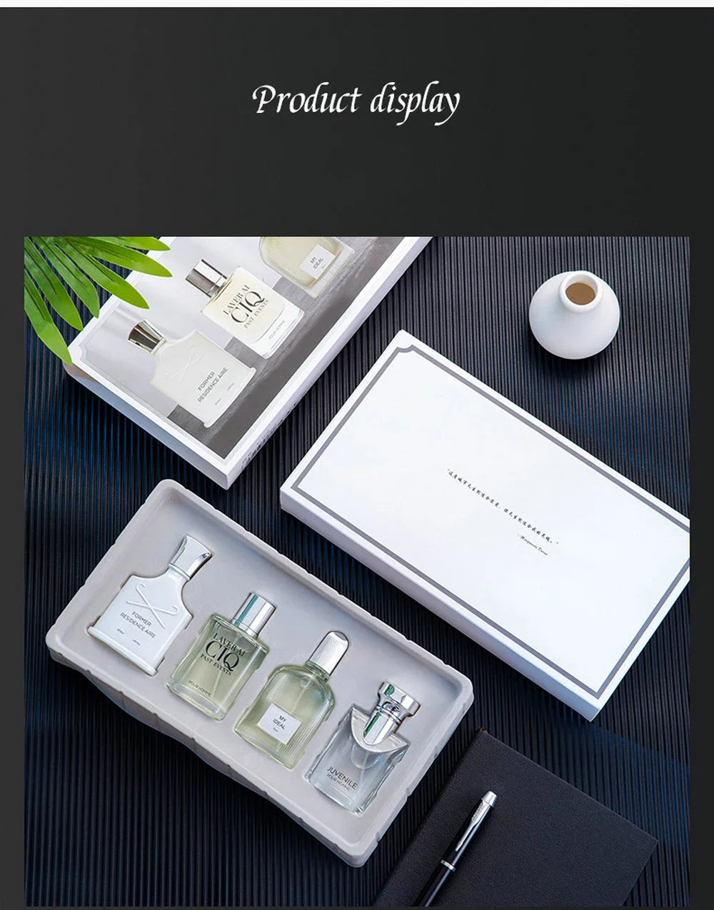 Men Perfume Gift Box 100ml Four Piece Set Lasting Fragrance Body Spray Plant Floral Scent Pheromone Cologne Perfumes Men's Gifts