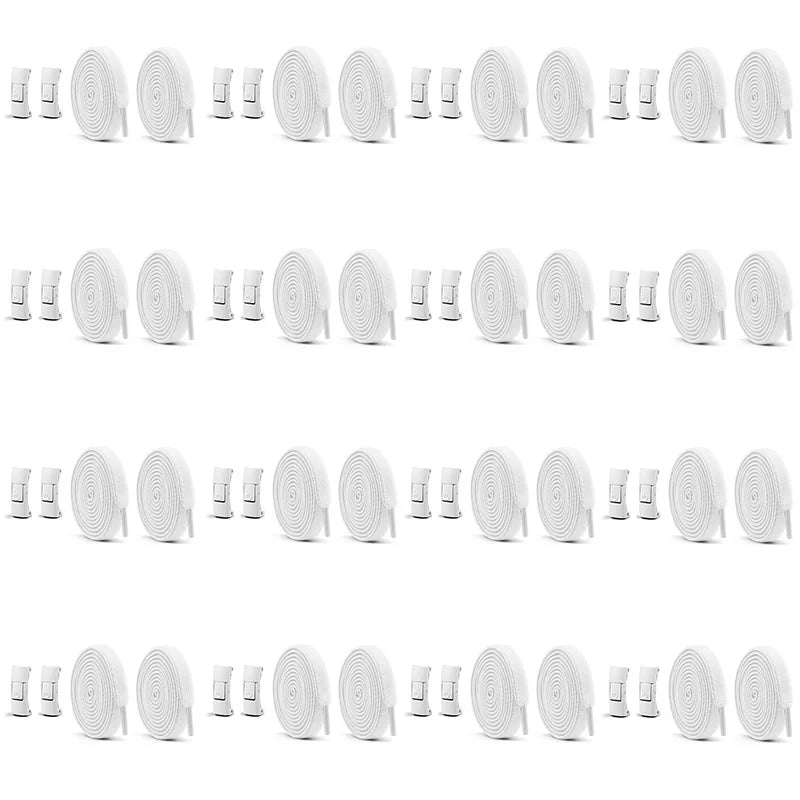 No Tie Shoe Laces Press Lock Shoelaces Without Ties Elastic Laces Locking Without Detachment 8mm Widened Flat Shoelace for Shoes