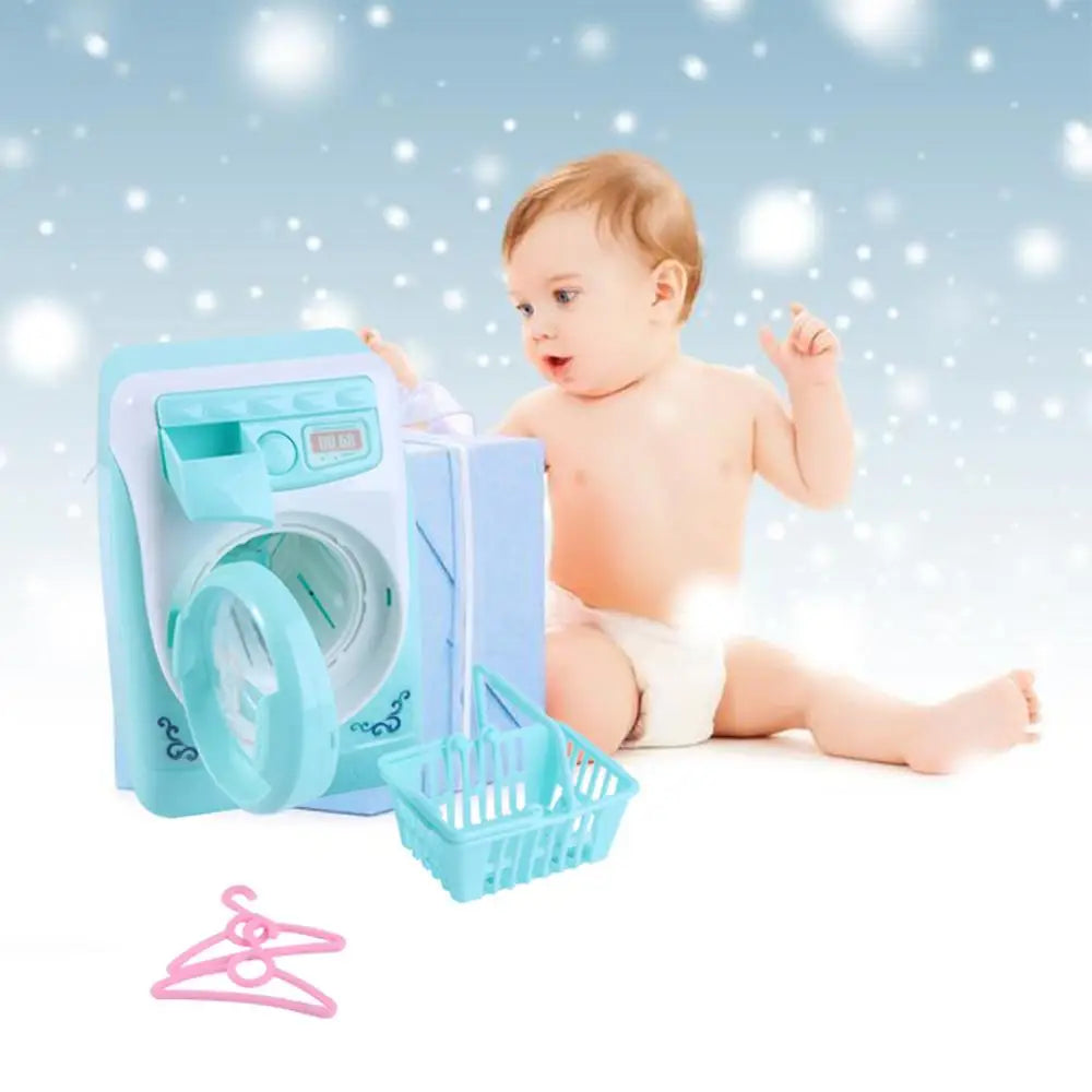 Model Small Household Appliances Simulation Washing Machine Toys Mini Furniture Mini Electric Washing Machine Filling Water Toy