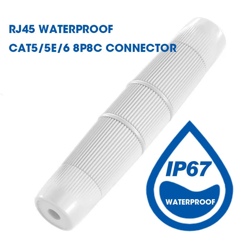 ZoeRax RJ45 Connector Waterproof IP67 Ethernet Network Cable Connector Coupler Outdoor Lan Coupler Adapter Female for Cat5e CAT6