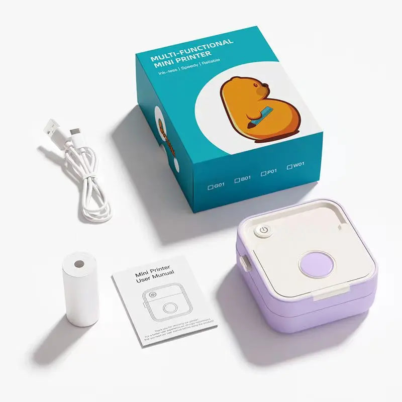 New D5 Label Printer Inkless Thermal Label Maker 12-57mm Paper Adjustable Sticker Pocket Mini Printer for photo