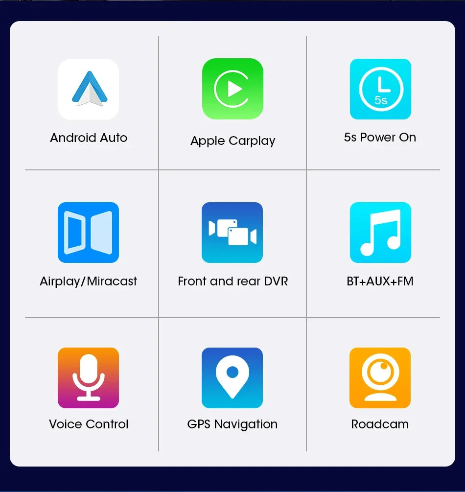 Srnubi Universal 11.26” Car DVR Wireless Carplay Android Auto 4K Front 1080P Rear Camera Dashcam GPS Navi Dashboard 24H Parking