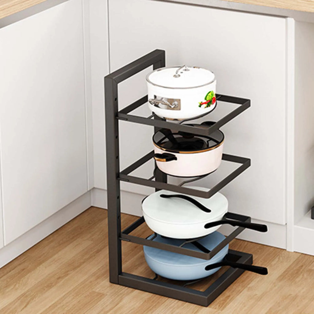 Pot and Pan Organizer Heavy Duty Kitchen Organizer Pot Organizer for Home Kitchen Organizer Cookware Stand under Cabinet