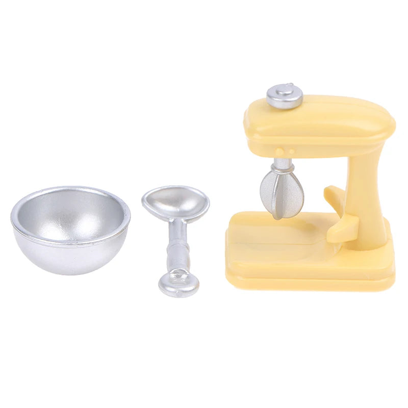 1/12 Miniature Doll House Simulation Mini Mixer Miniature Toy Model Kitchen Appliance Decoration