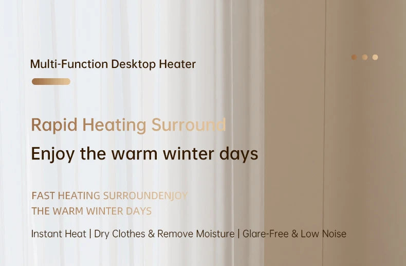 Desktop Heater Electric Heater Hot Air Blower Portable Heater Mini Energy Saving for Office Room Dormitory Home Appliance Warmer