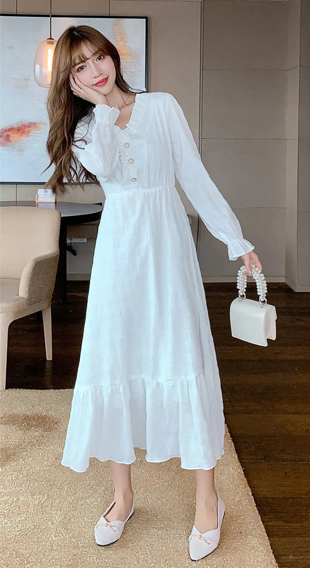 Clothing Holiday Female Dresses 2025 Beach Women's Dress Midi Long Sleeve X New Features of Cotton Summer Luxury Loose Trendy Xl