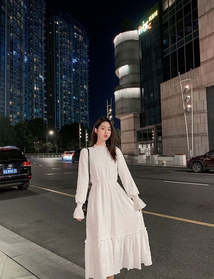 Clothing Holiday Female Dresses 2025 Beach Women's Dress Midi Long Sleeve X New Features of Cotton Summer Luxury Loose Trendy Xl