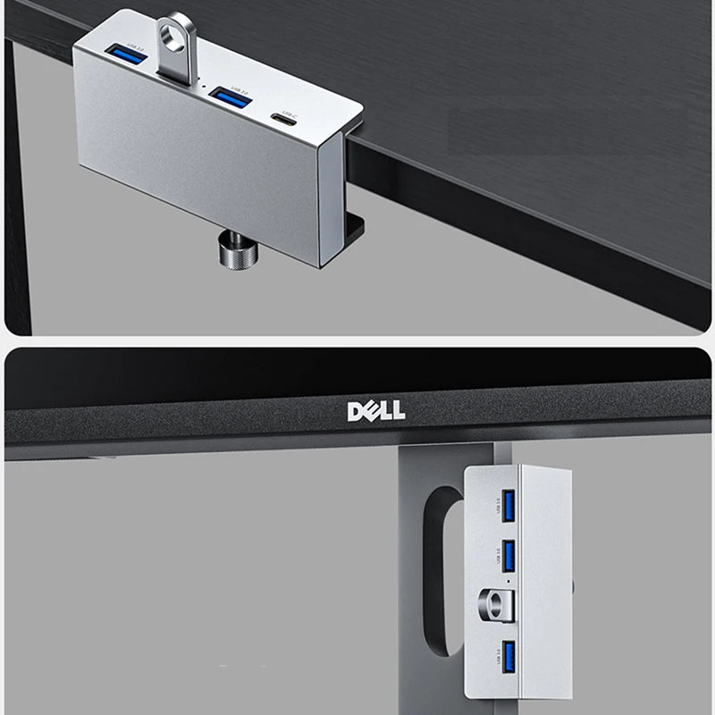 Aluminum USB Type C 3.0 HUB Phone Holder SD TF Micro USB Memory Card Reader Phone Charger DC Power Adapter Multiple Extend Dock