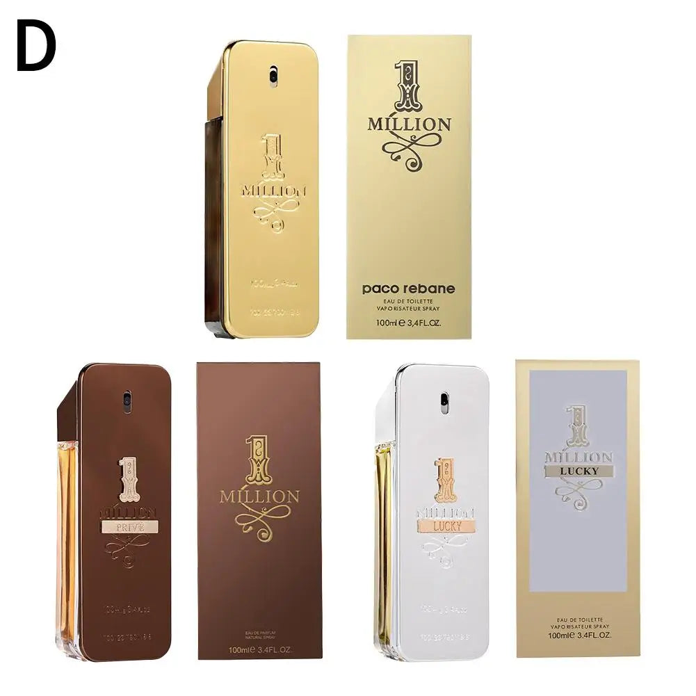 Golden Millionaire Luxury Perfume For Men Long-Lasting Woody Leather Fragrance Aromatic & Charming Masculine Scent Eau De Parfum