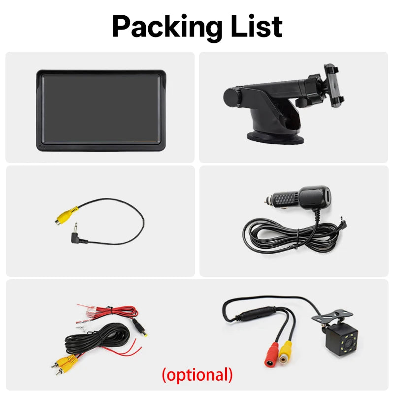 Hippcron CarPlay Android Auto Car Radio Multimedia Video Player 7inch Portable Touch Screen With USB AUX For Rear View Camera