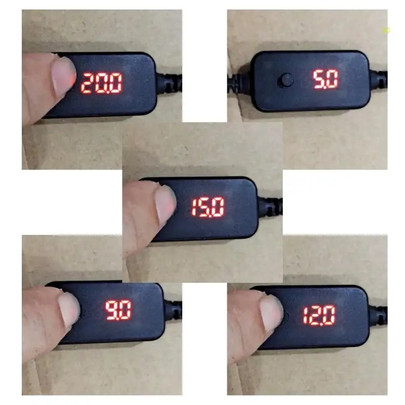 USB C Type C to DC5.5x2.1mm 5V 9V 12V 15V 20V PD Triggers Cable Adjust Voltages Dropshipping