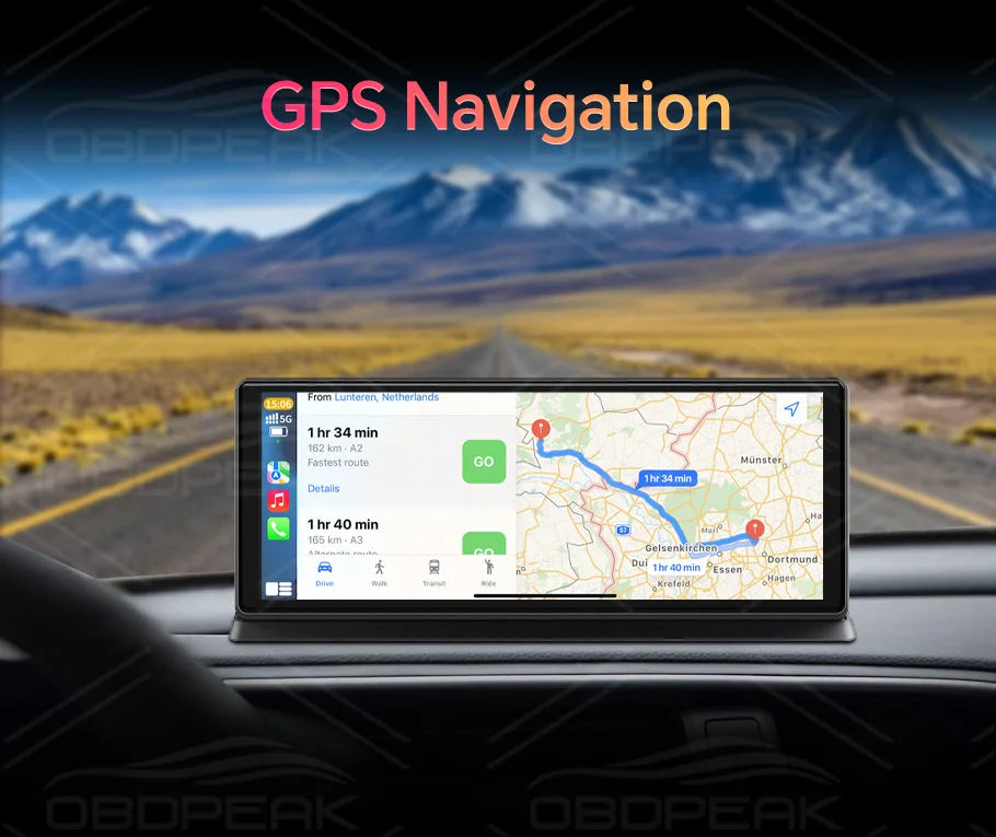 K2 Pro 11.3" Car DVR 4K Camera Wireless Carplay Android auto Ai Screen Dash Cam Dual Len Video Recorder GPS Navigation Dashboard