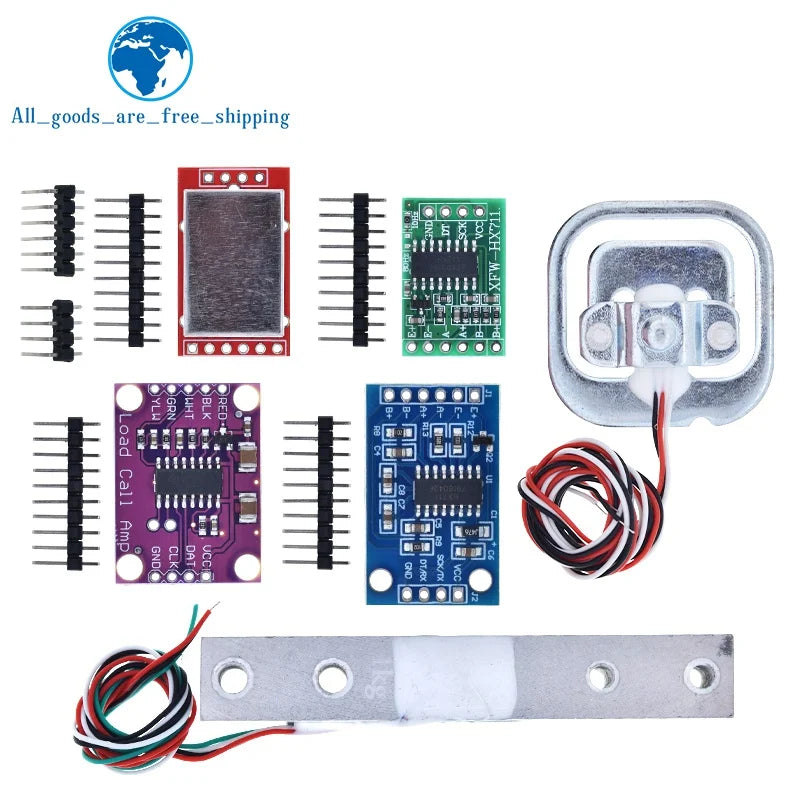 TZT Load Cell 1KG 5KG 10KG 20KG HX711 AD Module Weight Sensor Electronic Scale Aluminum Alloy Weighing Pressure Sensor