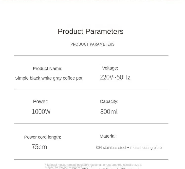 1000W Slim Mouth Pot Temperature Control Water Pot Tea Pot 220V Gooseneck Electric Coffee Pot Manual Brewing Coffee Pot