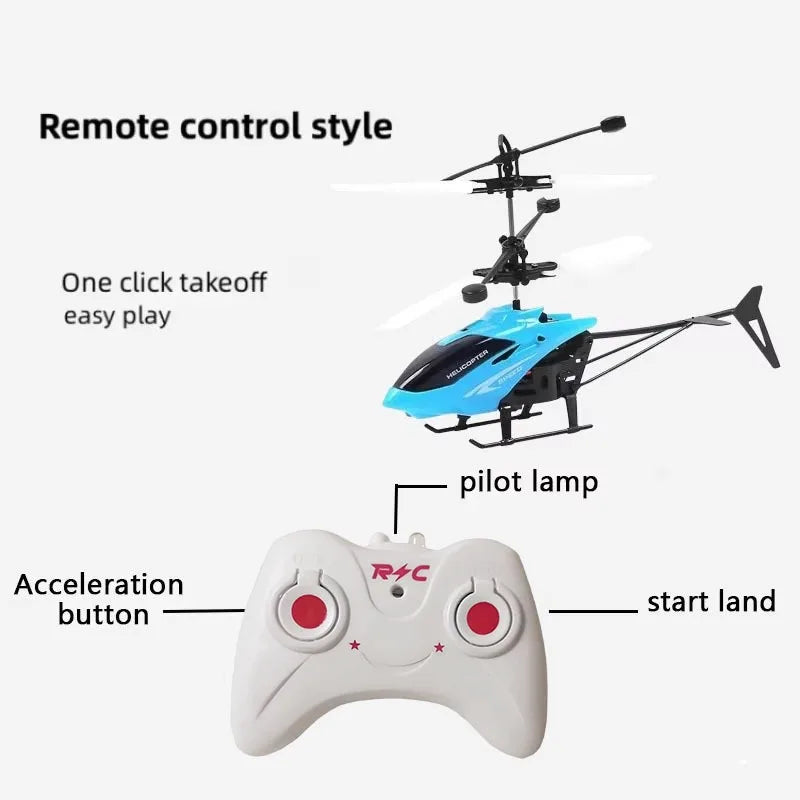 Remote Control Safe Fall-resistant Mini Helicopters Toys Rechargeable RC Helicopters Drone Toys Children's Gifts