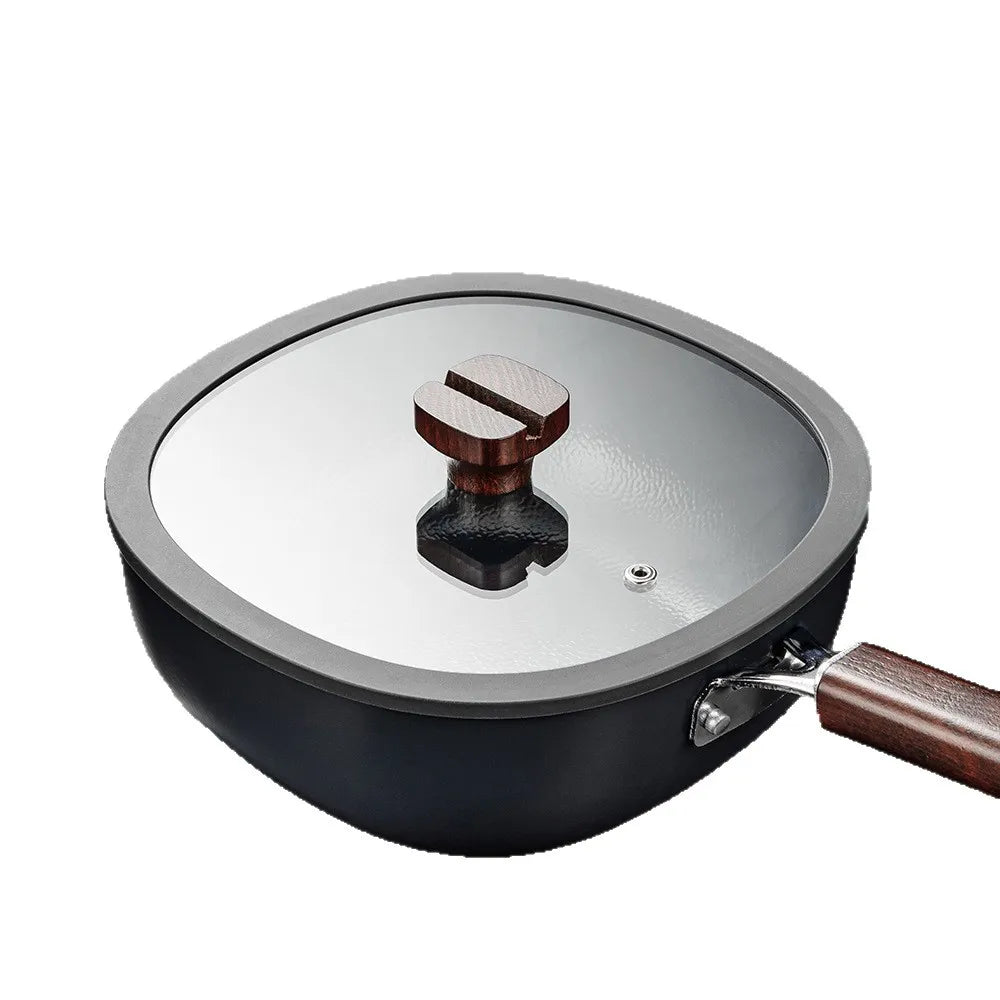 Titanium iron pot, non stick pot, thickened extreme iron wok, cast iron pot, induction cooker, gas universal flat bottomed pot