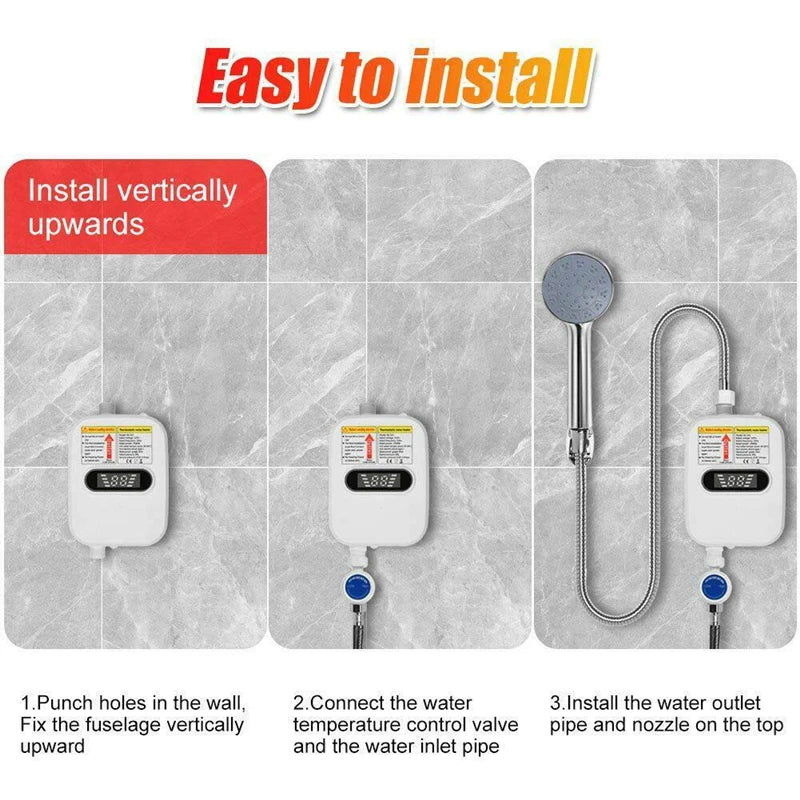 3500W home appliance Faucet Shower Instant Water-Heater Electric Tap Heating Instant Hot Water for Kitchen and Bathroom