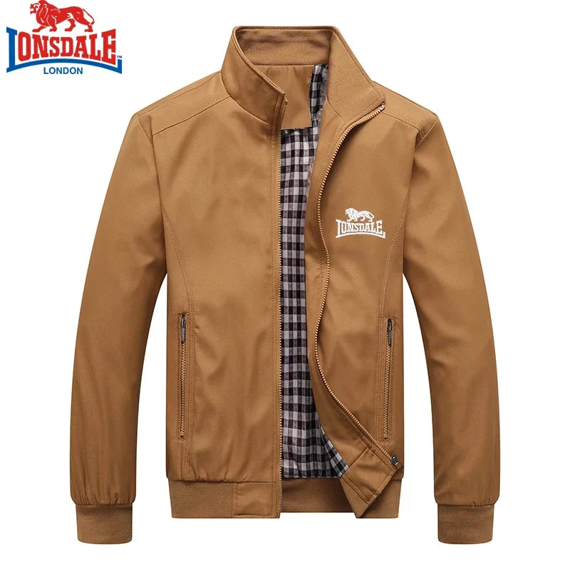 Embroidered LONSDALE Spring and Autumn Casual Solid Color Fashion Slim Fit Bomb Jacket Jacket Baseball Jacket Men's Jacket M-6XL