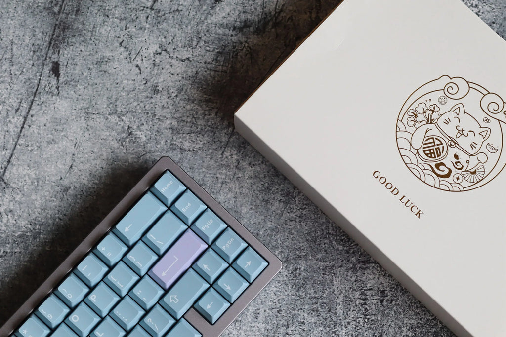 GMK Clone 253 Keys Big Set Double Shot Keycaps Cherry Profile Yuru Wavez Artic For Mechanical Gaming Keyboard MX Blue Switch