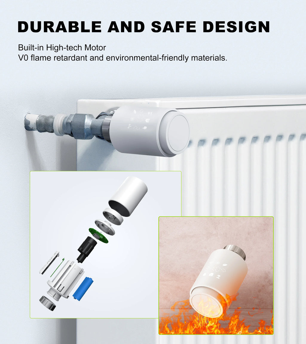 GIRIER Tuya Smart Thermostatic Radiator Valve ZigBee Thermostat Radiator TRV Programmable Temperature Controller Work with Alexa