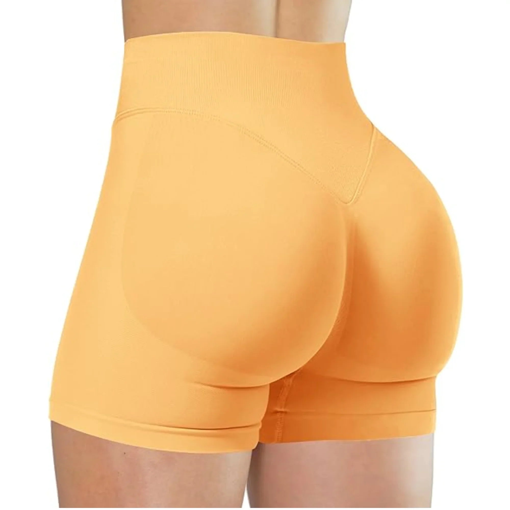 Summer High Waisted Yoga Shorts for Women Fashionable and Sexy Running Fitness Pants Solid Color Yoga Leggings Elastic Tights