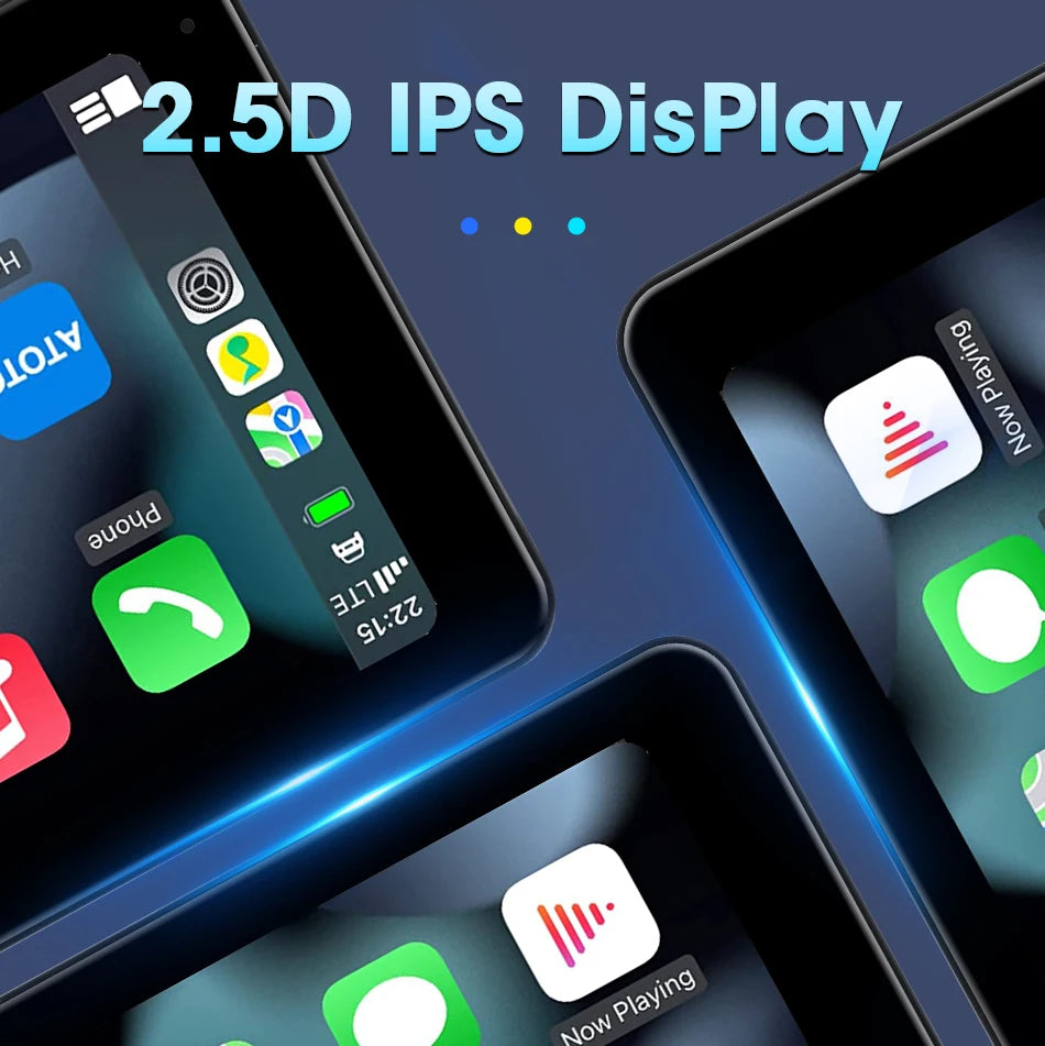 Vtopek 8.1 Inch 2.5K Dash Cam Wireless Carplay Android Auto Car DVR WiFi GPS Navigation Rearview Camera Dashboard Video Recorder