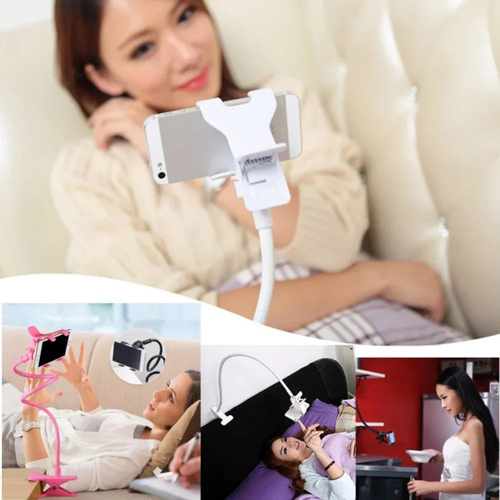 Universal Long Arm Lazy Person Bracket Mobile Phone Clamp Bedside Desktop Support For iPhone Xiaomi Huawei Samsung Phone Stands